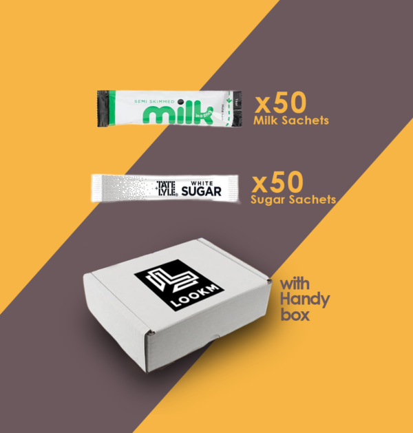 Milk and Sugar Sachets Bundle - Handy Travel Pack - 50 Individual Milk & 50 Individual Sugar - Lookm Exclusive - Image 2